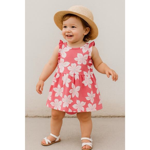 Carter’s Baby Girl 24M Pink Floral Dress Set with‎ Bloomers Casual Summer Travel - Picture 11 of 11